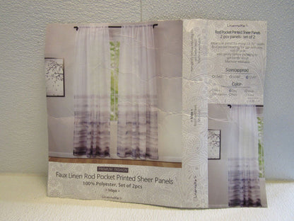 Linentalks-Curtains-Faux-Lined-Rod-Pocket-Printed-Sheer-Panels-52in-x-95in-Maya-114 4