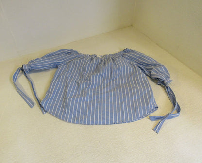 Top-Blouse-Off-The-Shoulder-Female-Adult-Size-8-Striped-382 3