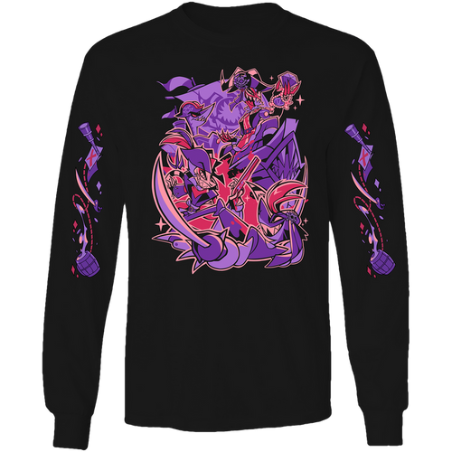 Long Sleeve Shirt - Crimson's Ship w/Printed Sleeves *LIMITED STOCK*