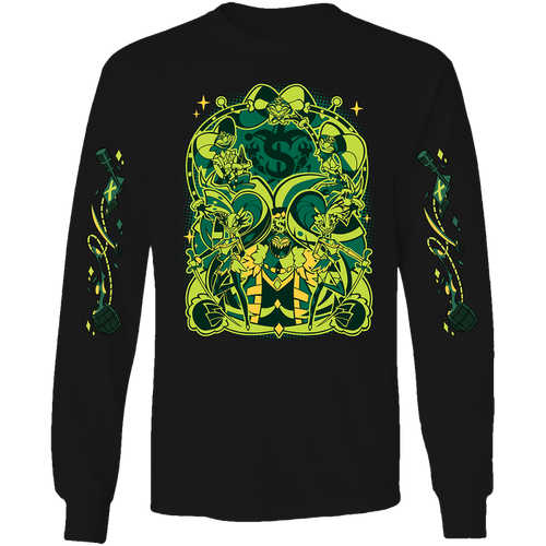Long Sleeve Shirt - Mammon's Ship w/Printed Sleeves *LIMITED STOCK*