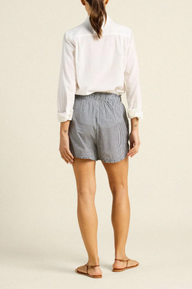 LUCILLE SHORT IN INKWELL GINGHAM