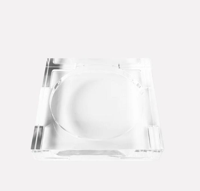 Small clear lucite square tray