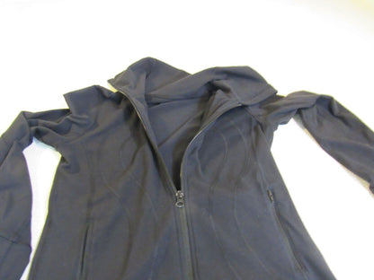 Lululemon-Athletic-Zip-Up-Sweatshirt-Black-Luon-Female-Size-6-564 5