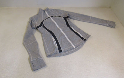 Lululemon-Athletic-Zip-Up-Sweatshirt-Gray-Luon-Female-Size-8-578 2