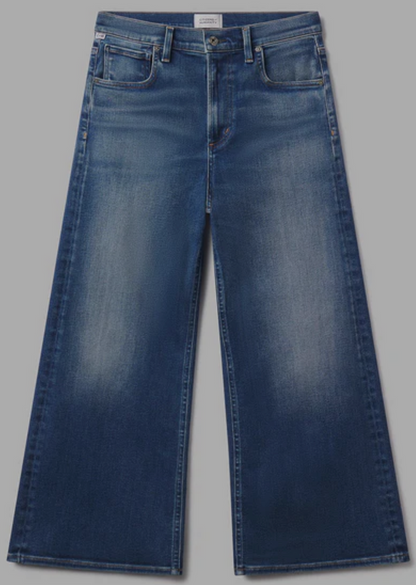 LYRA WIDE LEG CROP IN AUGUSTA (CLEAN HEM)