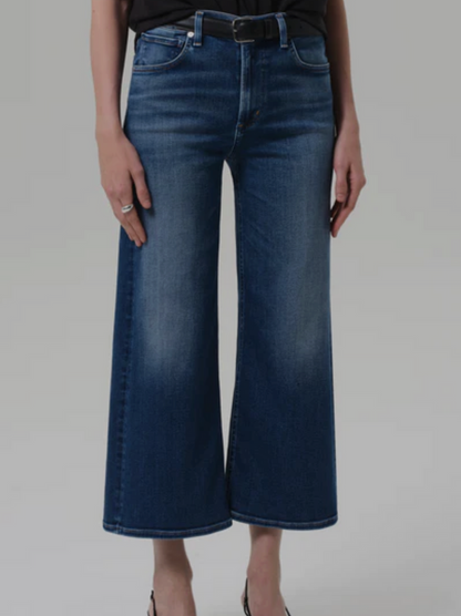 LYRA WIDE LEG CROP IN AUGUSTA (CLEAN HEM)