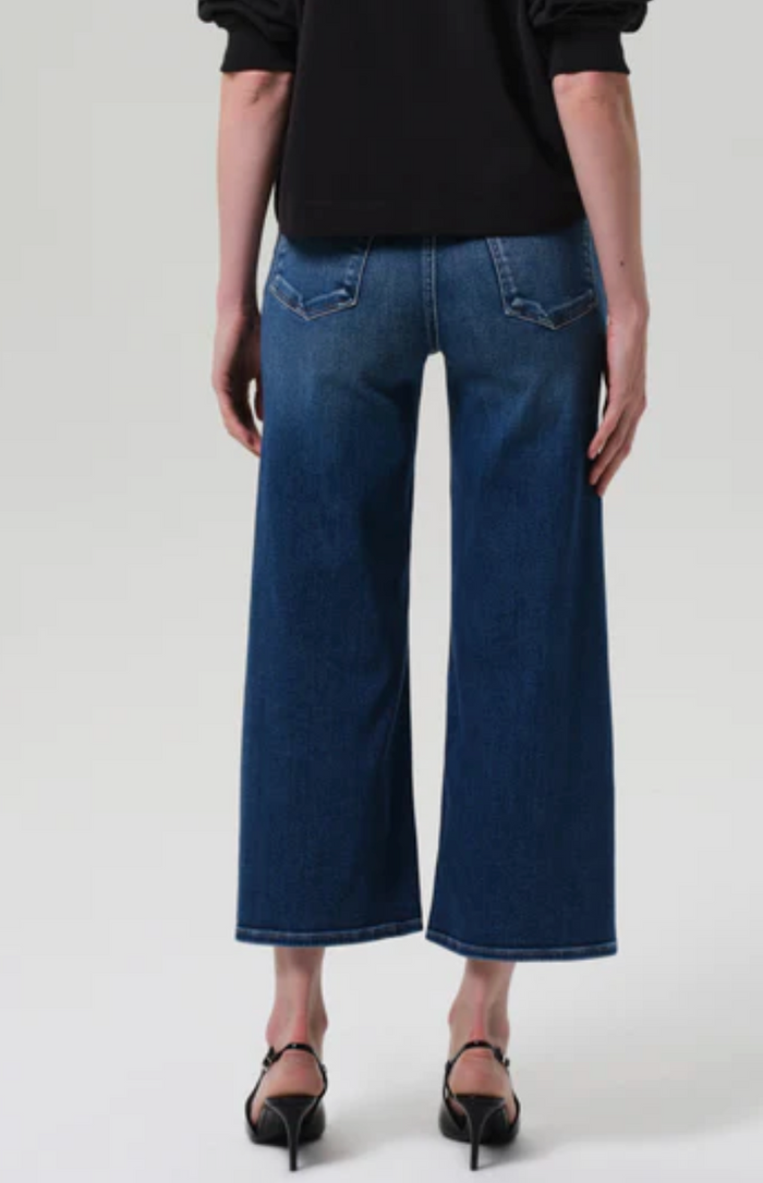 LYRA WIDE LEG CROP IN AUGUSTA (CLEAN HEM)