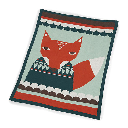 Mamas & Papas Knitted Blanket - Donna Wilson Print Small