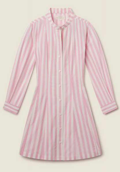 MARINA DRESS IN PINK STRIPE