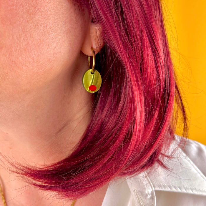 Martini Olive Earrings