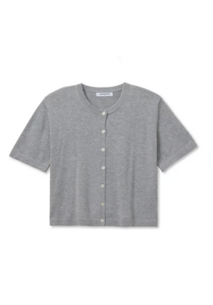 MAUDE COTTON S/S CARDIGAN IN WHITE