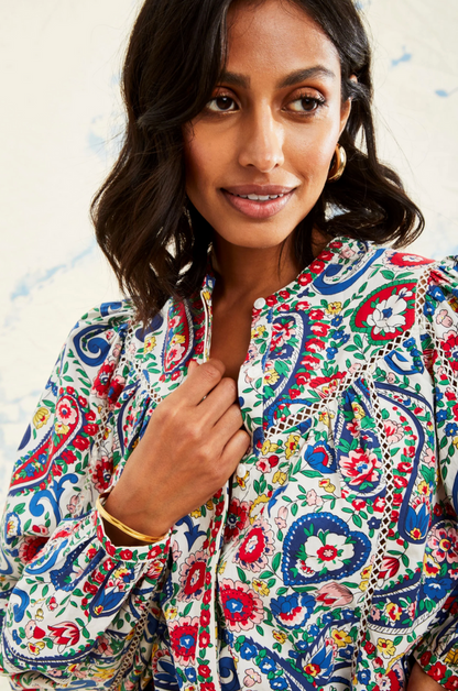 MEGAN TOP - ELODIE PAISLEY PRINT