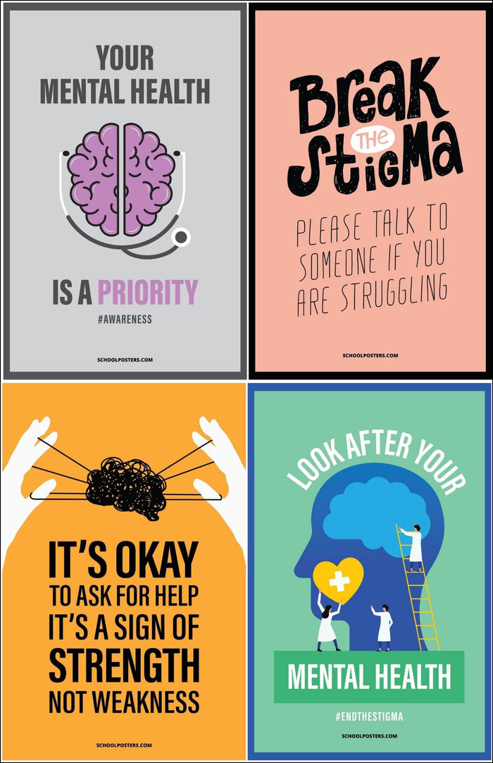 Mental Health & Wellness Poster Package (Set Of 12)