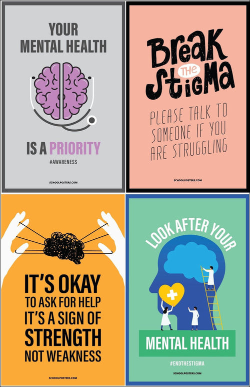 Mental Health & Wellness Poster Package (Set Of 12)