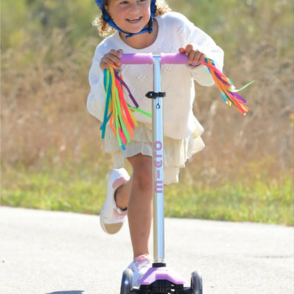 Micro Kickboard Maxi Glow Plus LED Scooter in Luminous Purple Lifestyle