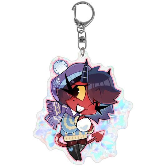 Millie - Cozy Winter - Holographic Keychain *LIMITED STOCK*