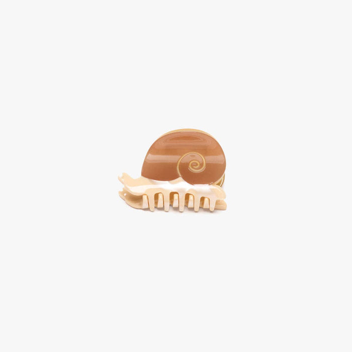 Mini Snail Hair Claw Clip Brown