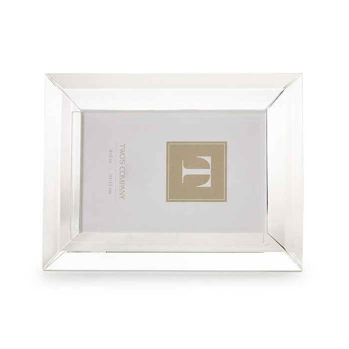 Clear crystal picture frame at an angle