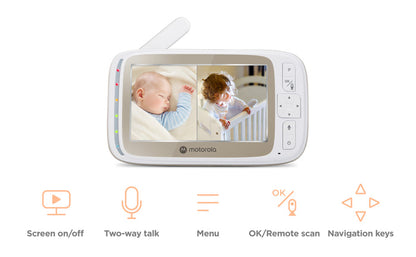 Motorola VM85 Connect 5" WiFi Video Baby Monitor - 2 Cameras