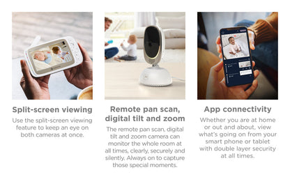 Motorola VM85 Connect 5" WiFi Video Baby Monitor - 2 Cameras