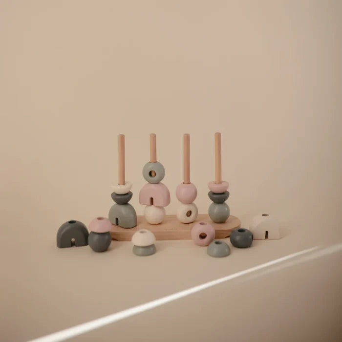 Mushie Wooden Multi Shape Stacker - Original