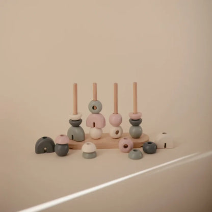 Mushie Wooden Multi Shape Stacker - Original
