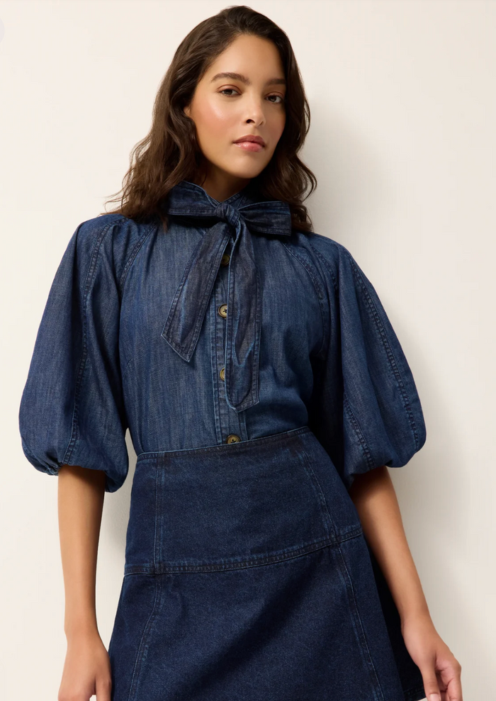 NAVI TOP IN CHAMBRAY