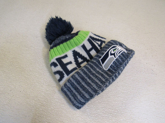 New-Era-Seattle-Seahawks-Beanie-Hat-Youth-Kids-Size-one-size-478 1