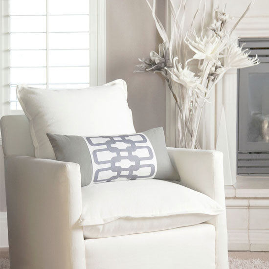 Oilo 12"x24" Link Pillow - Stone-2
