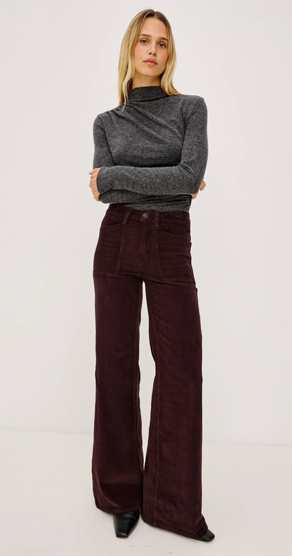 OLIVOS PALAZZO PANT IN HICKORY