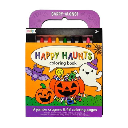 OOLY Carry-Along Coloring Book Set - Happy Haunts