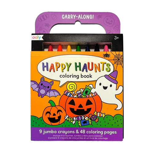 OOLY Carry-Along Coloring Book Set - Happy Haunts