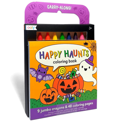 OOLY Carry-Along Coloring Book Set - Happy Haunts
