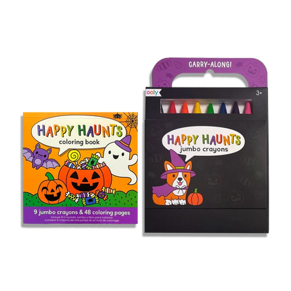 OOLY Carry-Along Coloring Book Set - Happy Haunts
