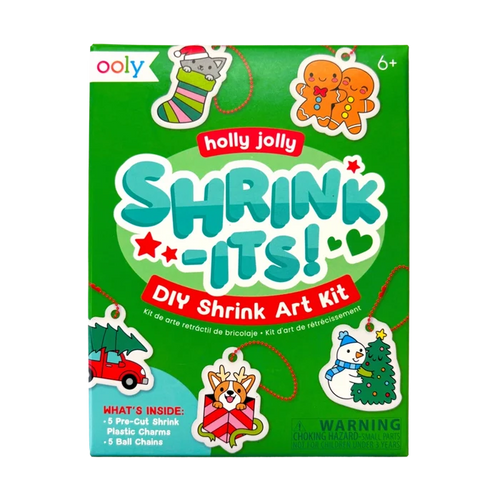 OOLY Mini Shrink-Its! Diy Shrink Art Kit - Holly Jolly