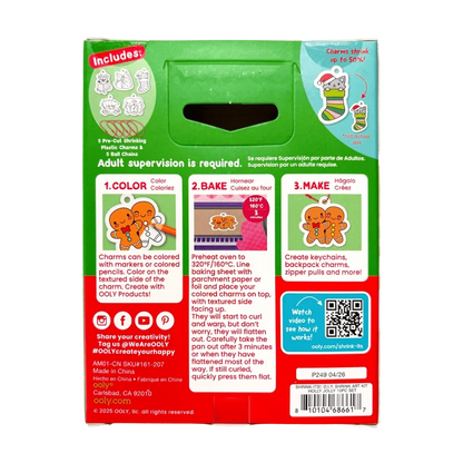 OOLY Mini Shrink-Its! Diy Shrink Art Kit - Holly Jolly