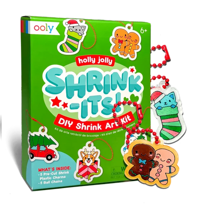 OOLY Mini Shrink-Its! Diy Shrink Art Kit - Holly Jolly