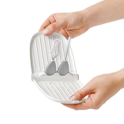 OXO TOT Breast Pump Parts Compact Drying Rack with Detail Brushes - Grey-2