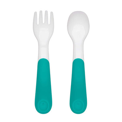 OXO On-the-Go Fork and Spoon Set wih Travel Case - Teal_thumb1_thumb2