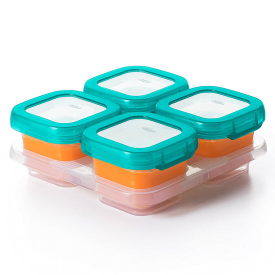 OXO TOT Plastic Baby Blocks Freezer Storage Containers (4 OZ) -2