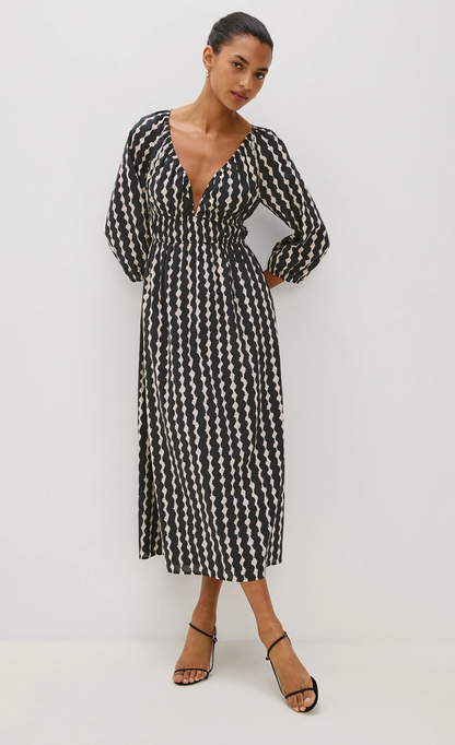 PAIO DRESS IN PRINTED NOIR