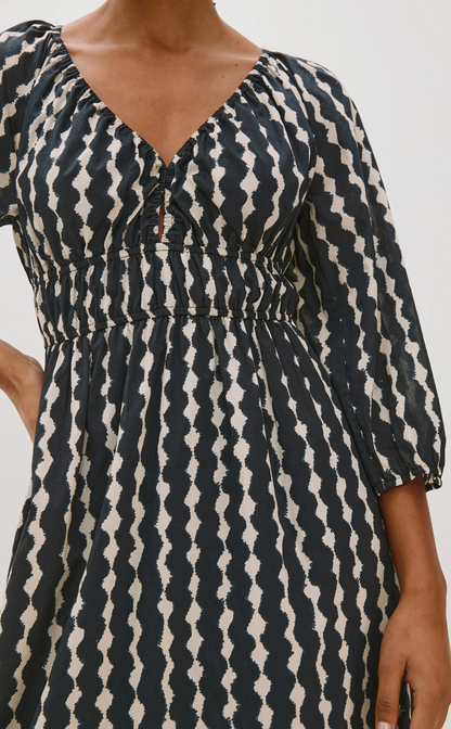PAIO DRESS IN PRINTED NOIR