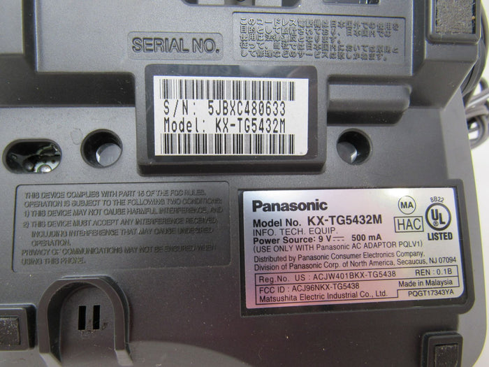 Panasonic-Cordless-Phone-Aswering-Machine-Charging-Base-KX-TG5432-350 7