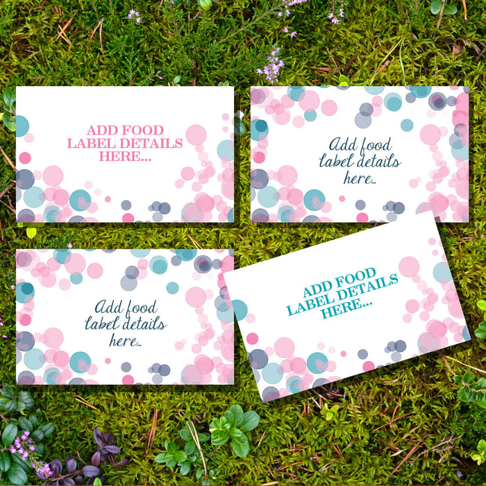 Pink Or Blue Gender Reveal Food Label Tent Cards