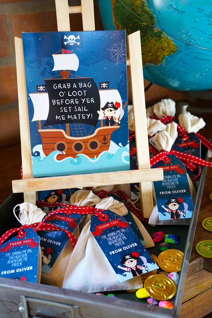 Pirate Party Editable Party Sign