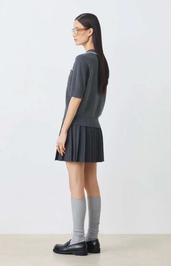 POLKA SWEATER IN CARBONE