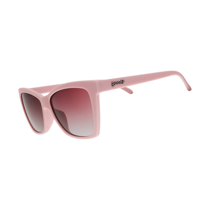Light pink square sunglasses, side view
