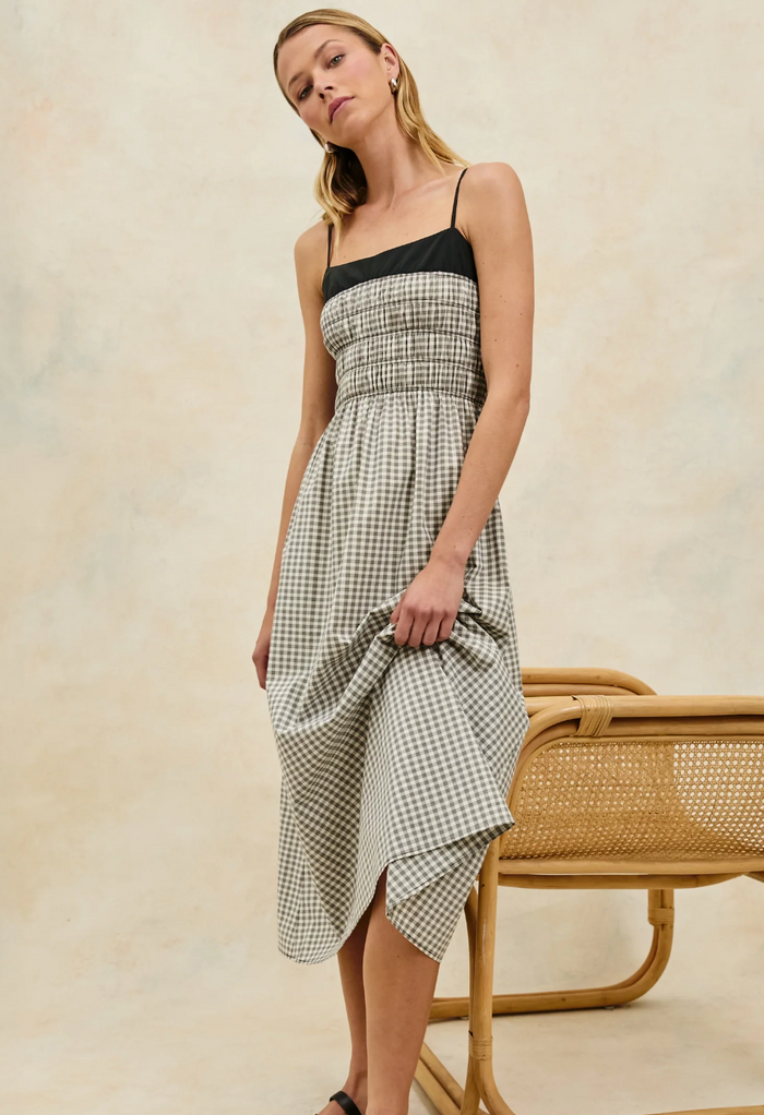 PRIMROSE IN IVORY JET GINGHAM
