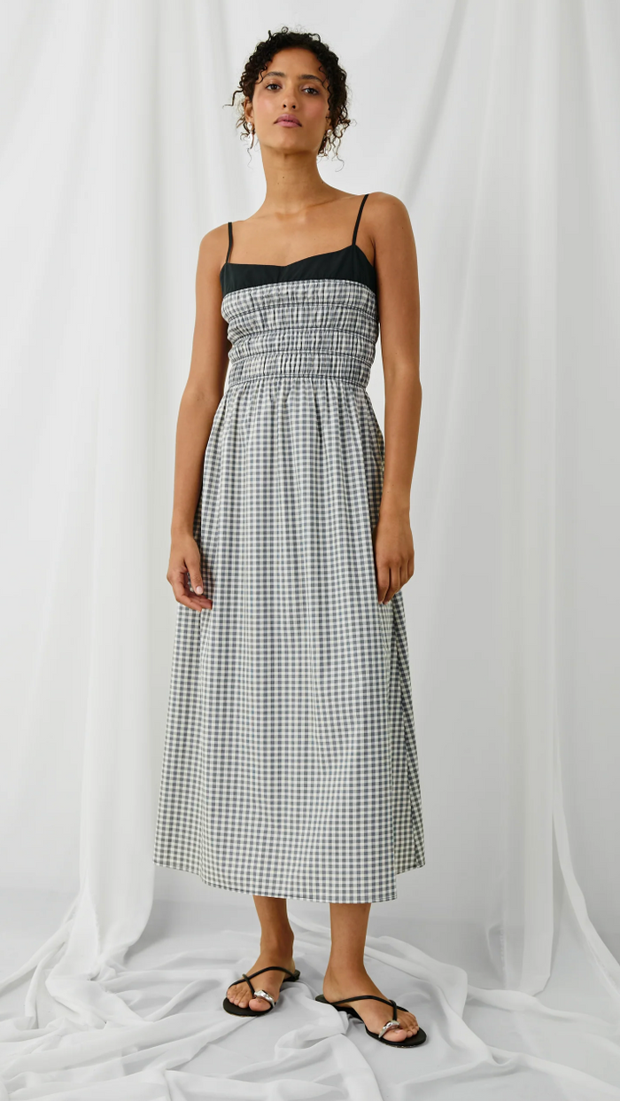 PRIMROSE IN IVORY JET GINGHAM