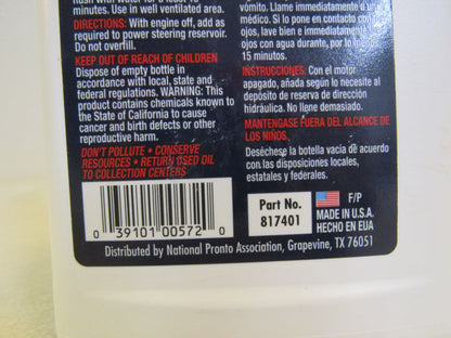 Pronto-Power-Steering-Fluid-1-qt-946-ml-Tech-Preferred-817401-192 7